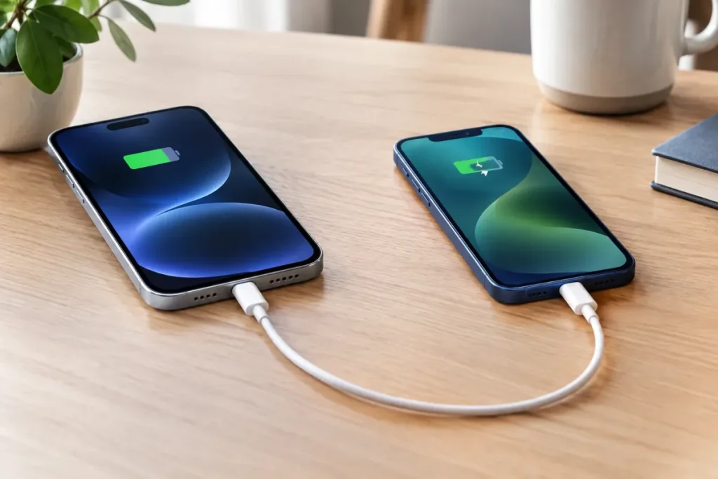 Comment activer le battery share sur iPhone ? La méthode par câble USB-C