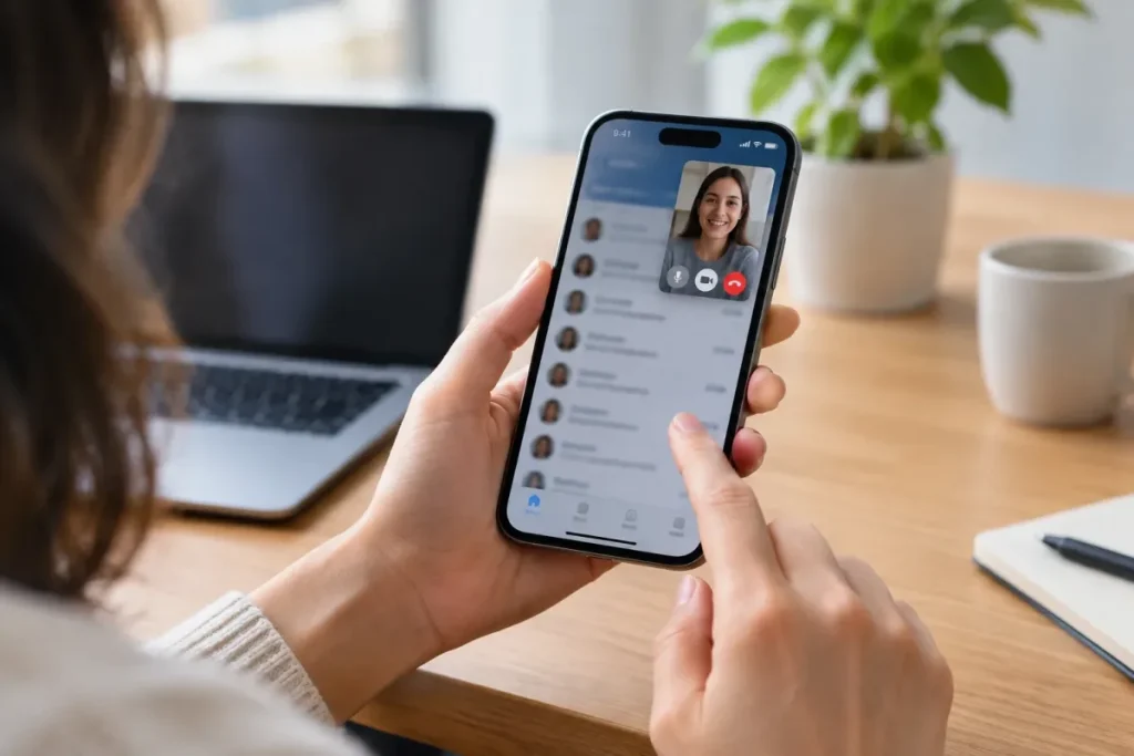Comment garder un appel vidéo WhatsApp affiché à l’écran sur iPhone