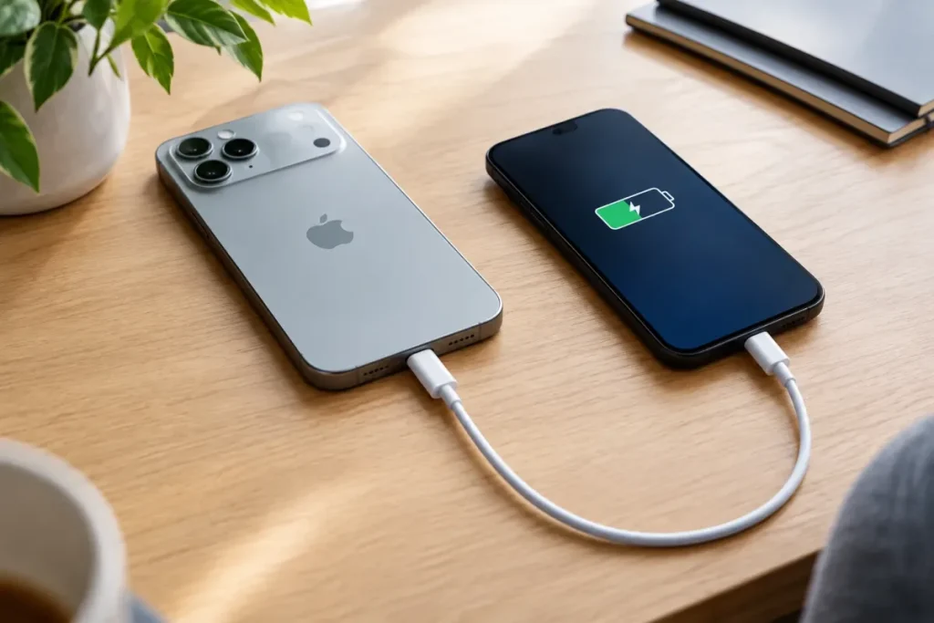 Comment recharger un autre téléphone avec un iPhone 17 ? Guide USB-C