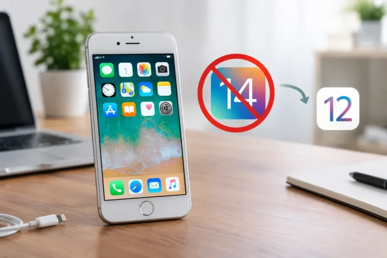 iPhone 6 Plus affichant l’écran de mise à jour logicielle